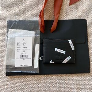 Coach x White Rabbit Candy Leather Card Holder CG213 Black Multi NWT RARE